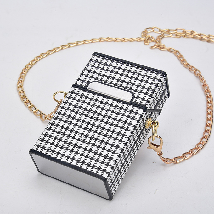 Caja de cigarrillos 20 paquetes Caja de regalo Caja de cigarrillos en bruto de cuero Caja de cigarrillos magnética portátil personalizada para niños Caja de cigarrillos anticolisión y a prueba de humedad para niñas