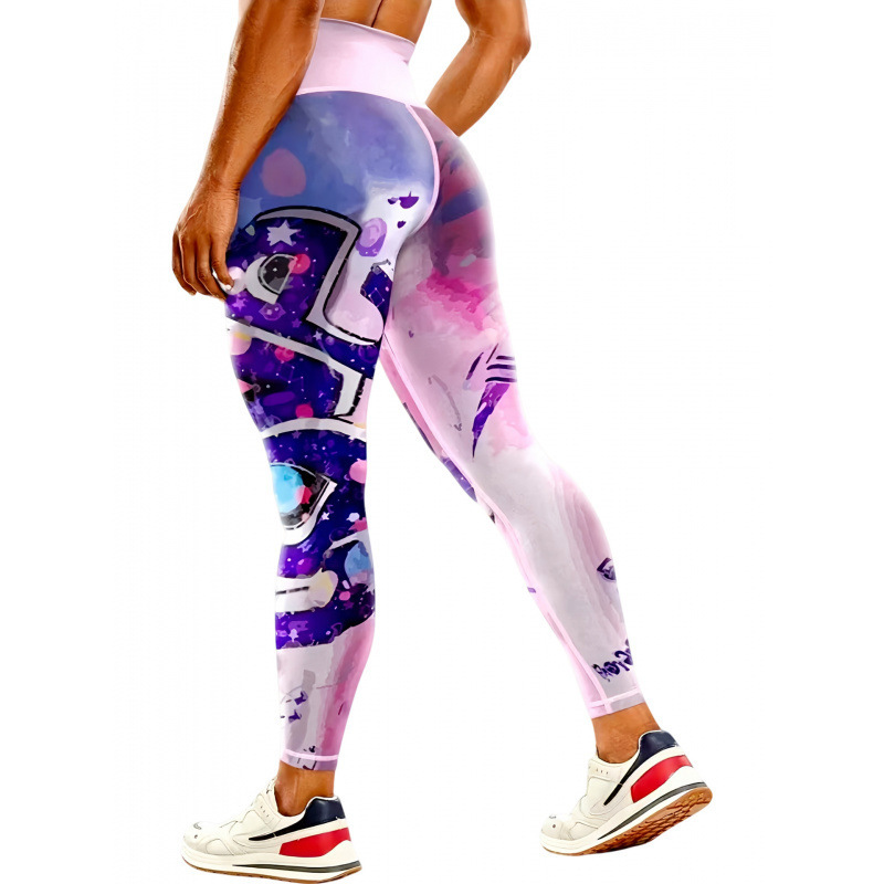 Transfronterizos Europa y Estados Unidos impresa pantalon de calzado de calzado de mujer elevación de cadera apretada bottom diaria pantalones deportivos casuales 2026