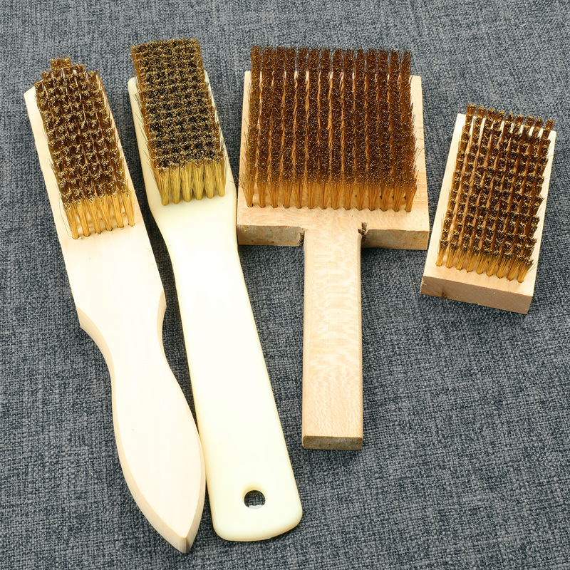 Large Encryption Copper Wire Brush Wooden Handle Copper Wire Brush Industrial Rust Removal Polishing Cleaning Copper Wire Brush Large Encryption Copper Wire Brush Wooden Handle Copper Wire Brush Industrial Rust Removal Polishing Cleaning Copper Wire Brush