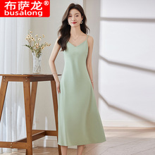 2025新款连衣裙女无袖露肩气质职业吊带连衣裙工作服显瘦208