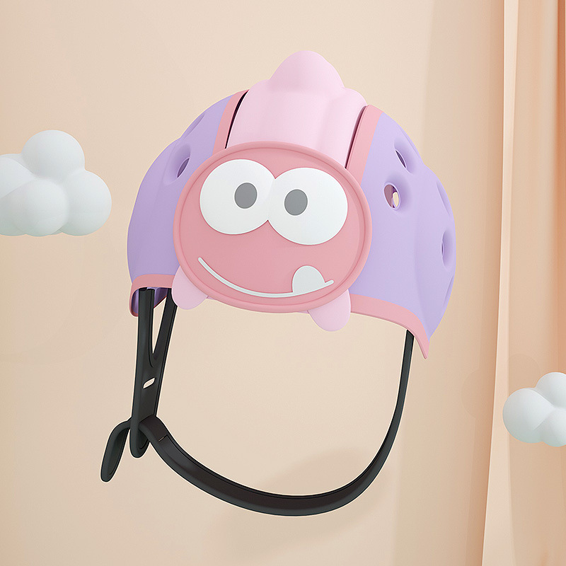 Gorra anticolisión Little Dinosaur-púrpura rosa