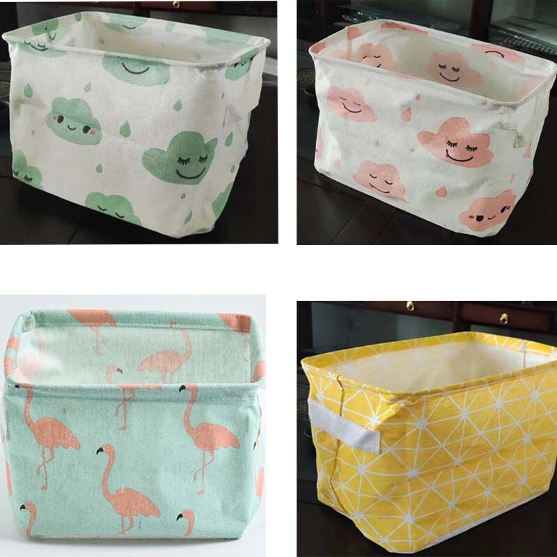 Foldable Cotton and Linen Storage Box Storage Basket Storage Box Toy Storage Box Home Fabric Storage Box