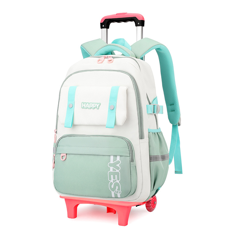 Mochila de tracción transfronteriza de peces naturales para estudiantes de primaria que trepan escaleras, mochila de gran capacidad para grados 3 - 6, mochila de doble propósito