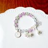 Fuchsia bracelet from pearl, Japanese and Korean, orchid, simple and elegant design, wholesale