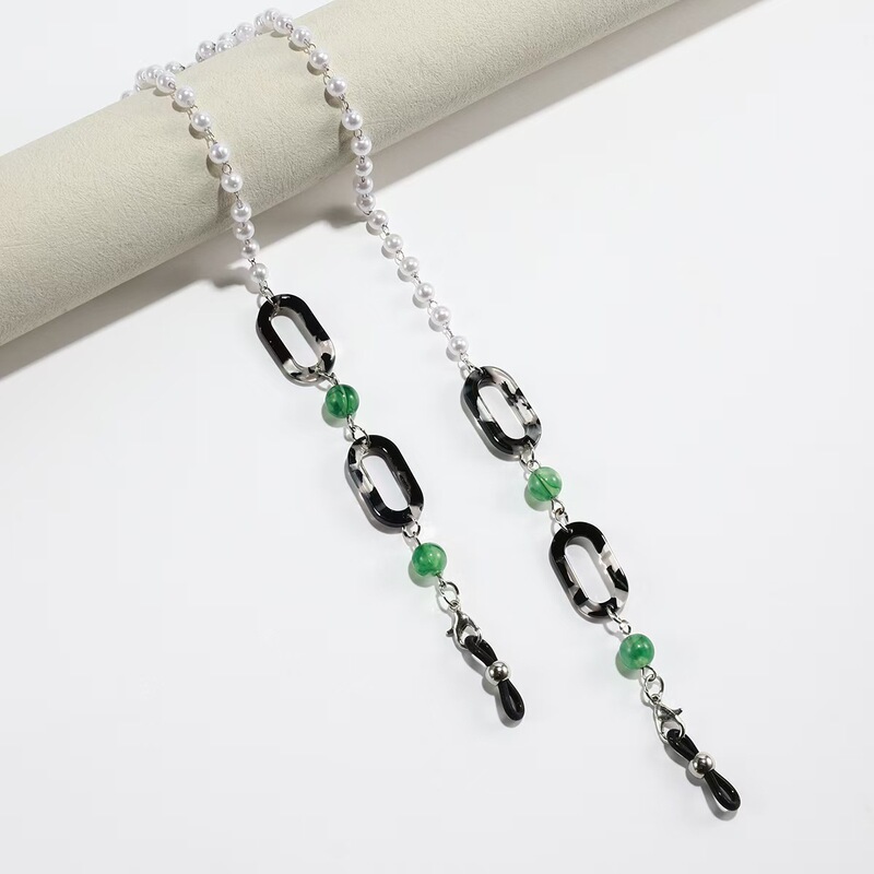 European and American Cross-Lens Thick Acrylic Glasses Chain High-End New Trendy Glasses Chain Acetate Glasses Chain