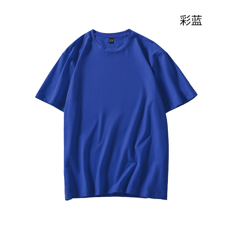 180g ice porcelain cotton short sleeve T-shirt men's and women's lovers clothing light luxury fashion brand half sleeve custom e-commerce OEM work clothes printing