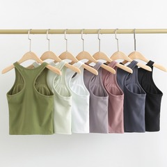 Original factory Ebb yoga top women's T-shape outerwear tight quick-drying with breast pad running bra fitness top