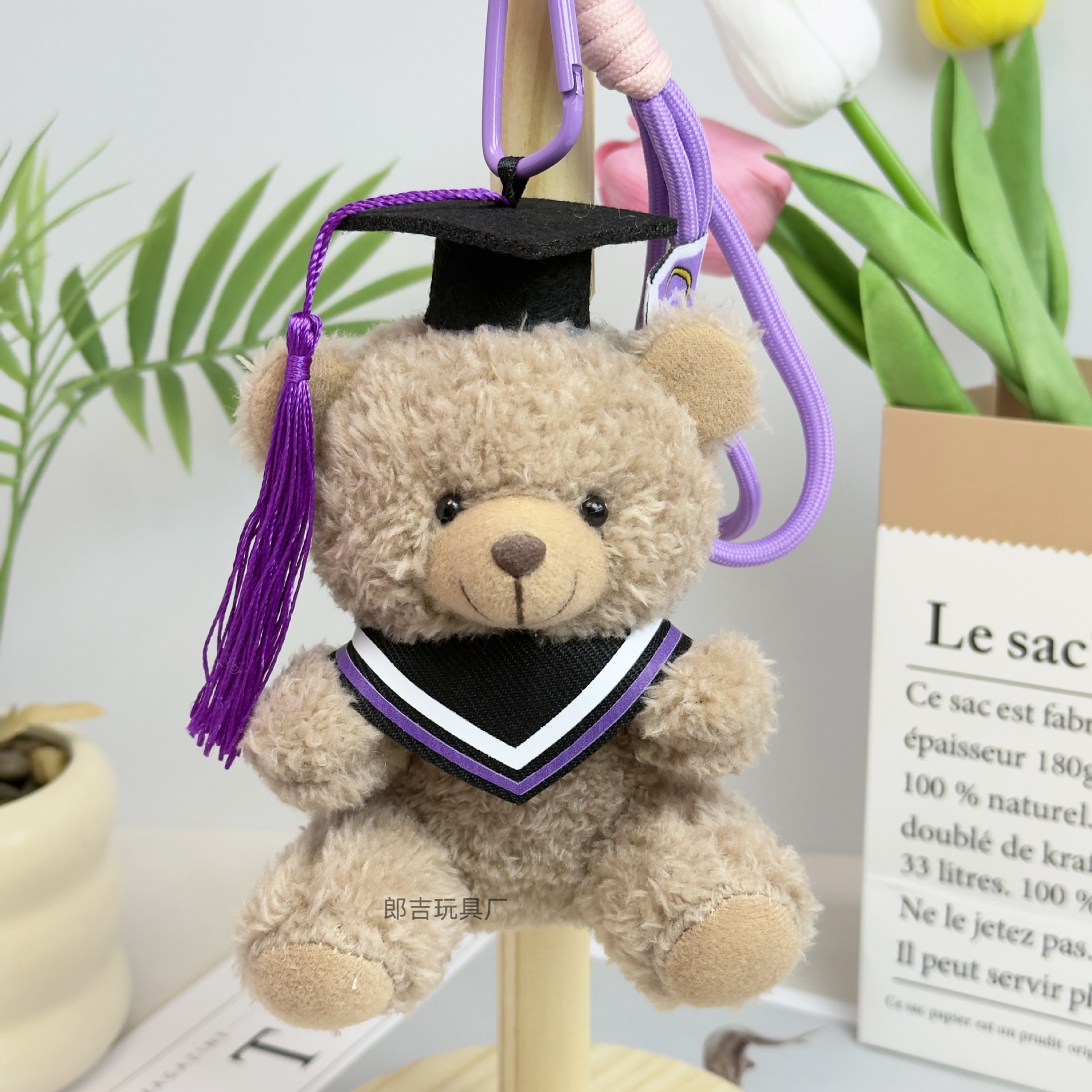 Temporada de graduación oso Teddy Teddy Teddy Teddy sombrero doctor uniformes de regalos impresa logotipo escolar