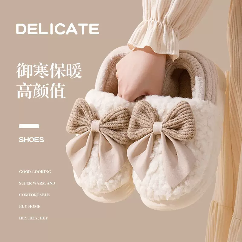 包跟棉拖鞋女士厚底冬季新款室内家居保暖毛毛绒月子棉鞋女款冬天