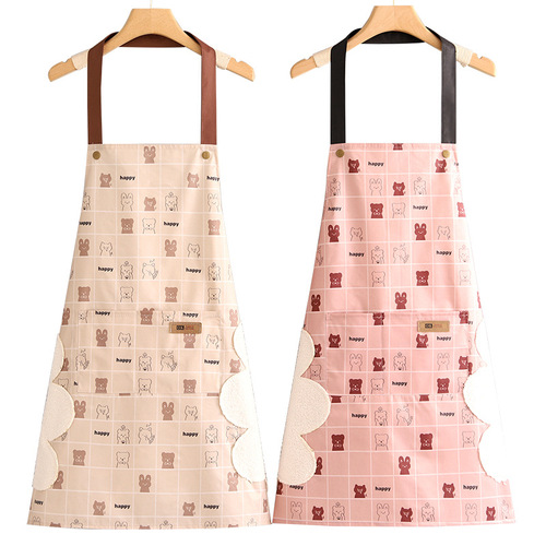 Cartoon Cute Waterproof Oil-Proof Kitchen Apron Home Use Cooking Girdle New Model Dining Special Purpose Workwear for Women