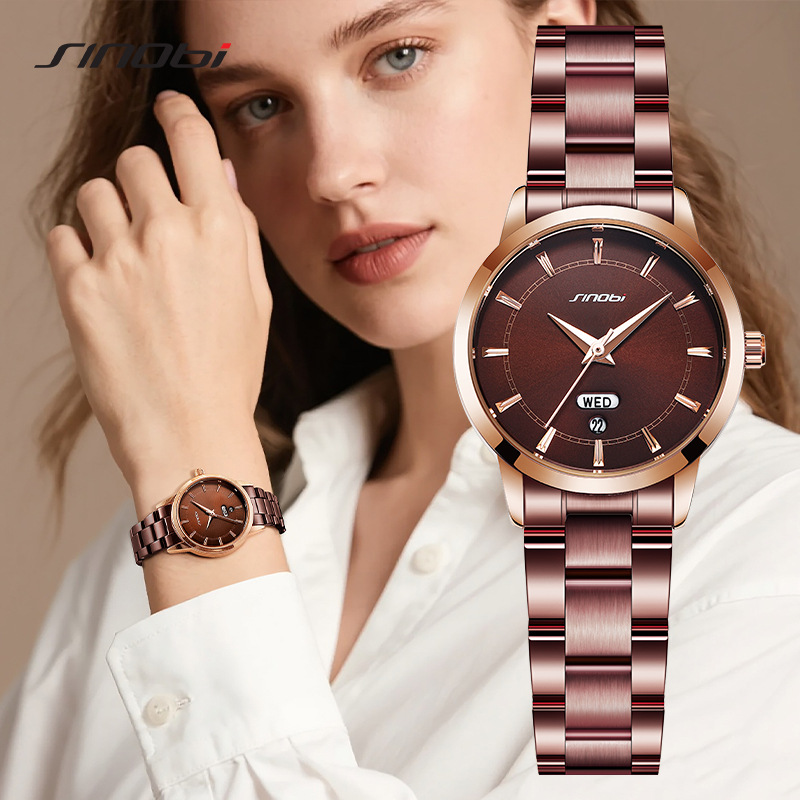 Sinobi New Women's Watch High-End Waterproof Export Cross-Border Quartz Watch Business Fashion Women's Watch 9923