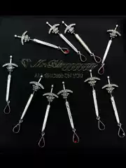 Gothic Hip-Hop Jewelry Sword Drop Earrings