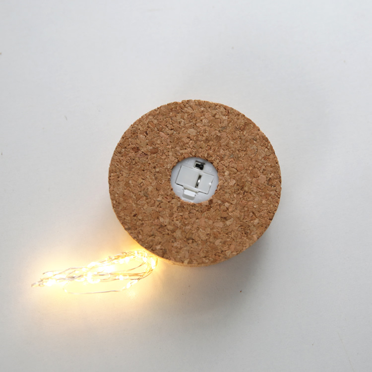 Cadena de luz recta jarrón de vidrio cilíndrico de corcho seco florero creativo transparente florero decoración de escritorio