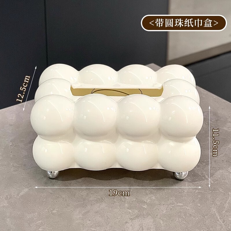 ヨーロッパ式クリーム風マシュマロプラスチックティッシュ箱リビングテーブルナプキン|undefined