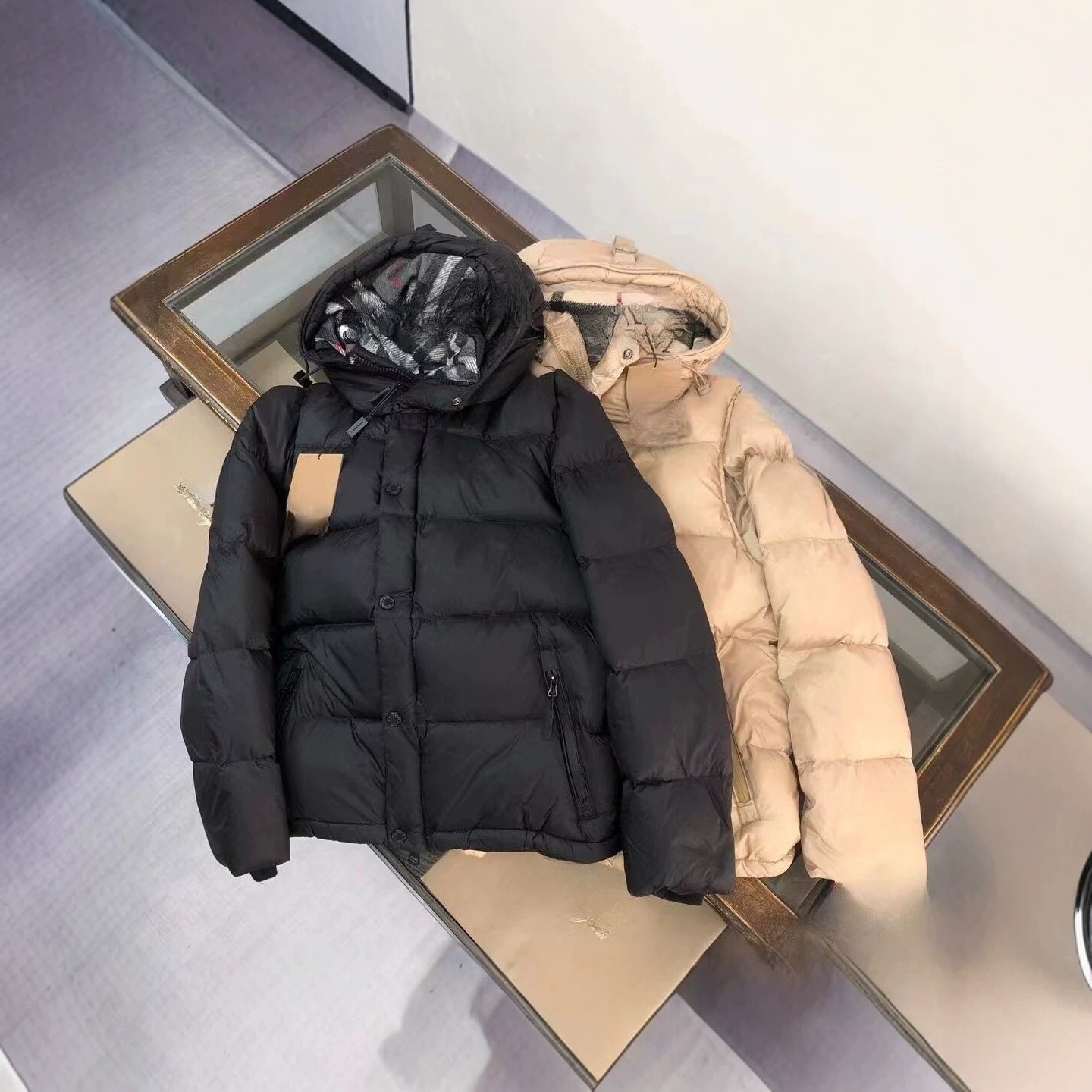 外贸高品质美潮26FW男女款三合一鹅绒可拆卸式衣袖连帽夹克羽绒服