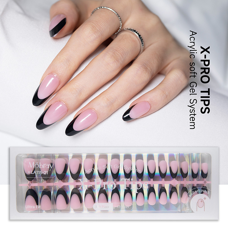 Cross-Border New French-Style White-Edged Wearable Nail Tips, 150 Pieces in a Box, Seamless Matte Fake Nails, Semi-Finished Nail Art Cross-Border New French-Style White-Edged Wearable Nail Tips, 150 Pieces in a Box, Seamless Matte Fake Nails, Semi-Finished Nail Art