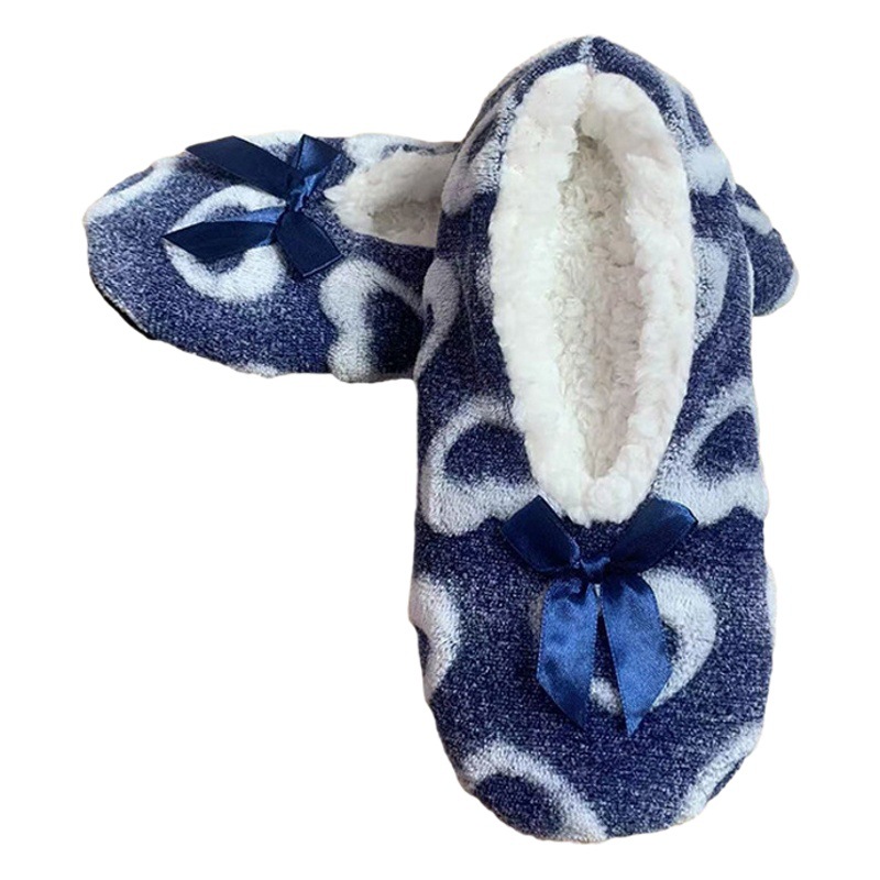 Autumn and winter ladies adult socks home floor socks plus velvet padded warm socks soft bottom indoor floor shoes and socks wholesale