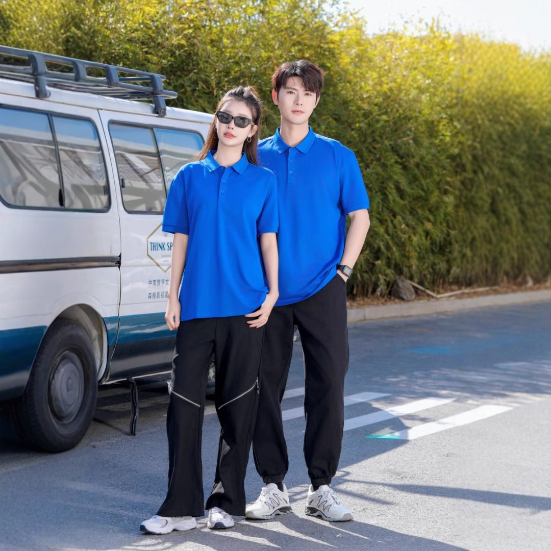 Libro agrietado, suave y fresco, verano, nuevo estilo, elástico transpirable, agradable para la piel, camisa POLO de manga corta de negocios para hombres, cabello de una pieza