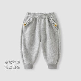 女童裤子秋装新款宝宝休闲裤子春秋儿童束脚裤婴儿卫裤秋季休闲裤