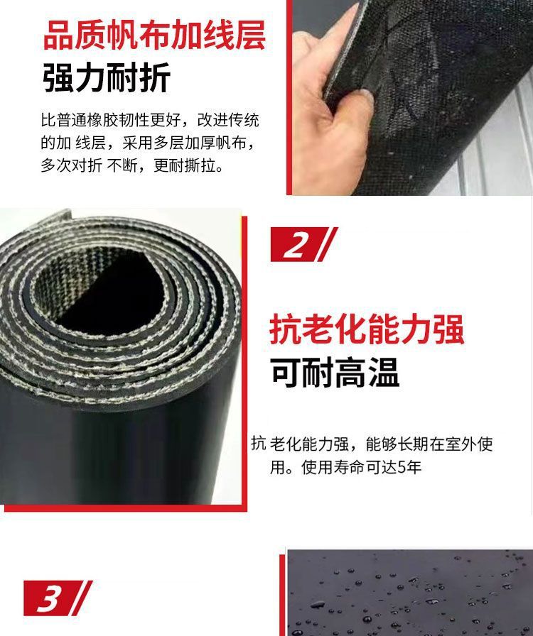 New wear-resistant rubber sheet conveyor belt, rubber pad for floor covering, specifically designed for trucks, with anti-slip and wear-resistant properties
