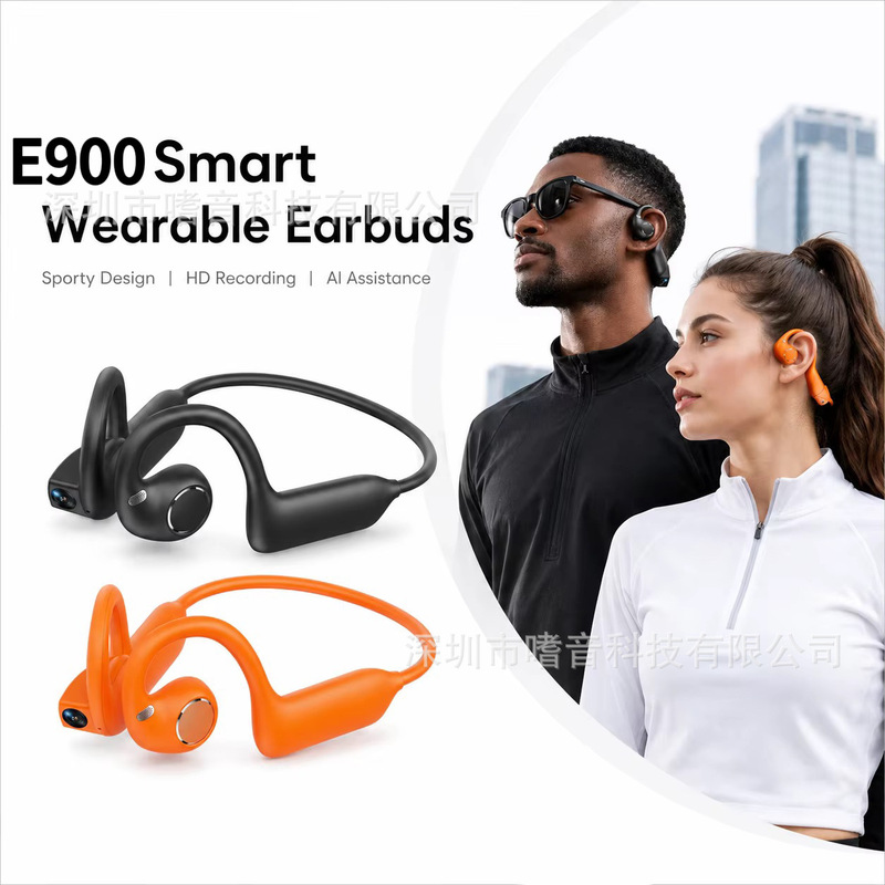 New Product in Stock E900 Smart Camera Headphones 800W Pixel Video Recording Call Recording Bone Conduction Sports Headphones
