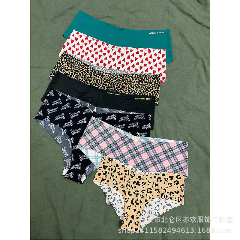 Angel VS one-piece seamless underwear sports quick-drying fitness invisible logo bronzing thong foreign trade T pants