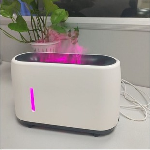 Flame seven-color lamp aromatherapy machine essential oil humidifier bedroom water replenishing instrument atmosphere lamp wood grain aromatherapy machine Affordable Price