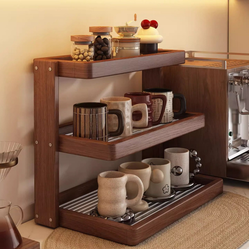 Solid Wood Cup Holder, Dining Table Countertop Storage Rack, Sideboard, Coffee Cup, Water Cup, Tea Cup, Glass Cup, Acrylic Storage Rack Solid Wood Cup Holder, Dining Table Countertop Storage Rack, Sideboard, Coffee Cup, Water Cup, Tea Cup, Glass Cup, Acrylic Storage Rack