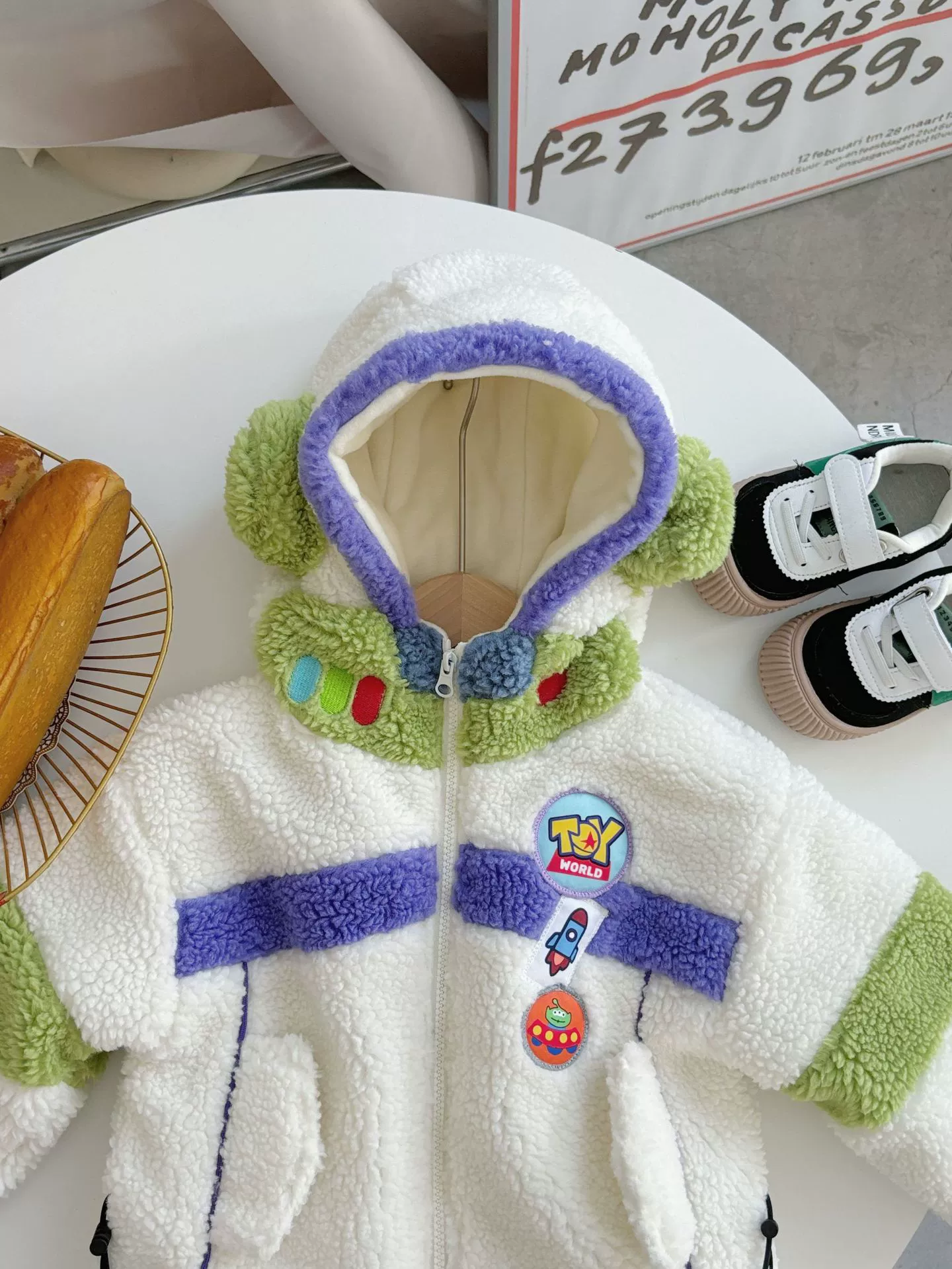 Зимний детский теплый свитер с рисунком из мультфильма с капюшоном, пуховик, высокого качества