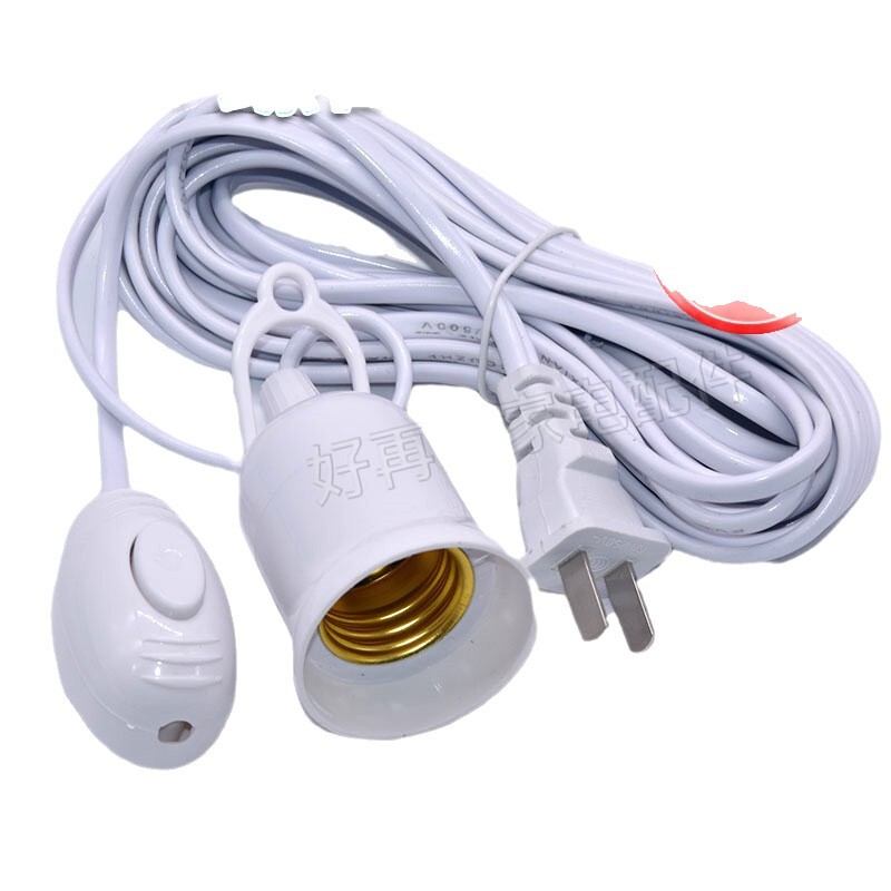 家庭用 E27 ネジソケット LED 省エネ電球吊り下げランプホルダーラインスイッチプラグワイヤー付き|undefined