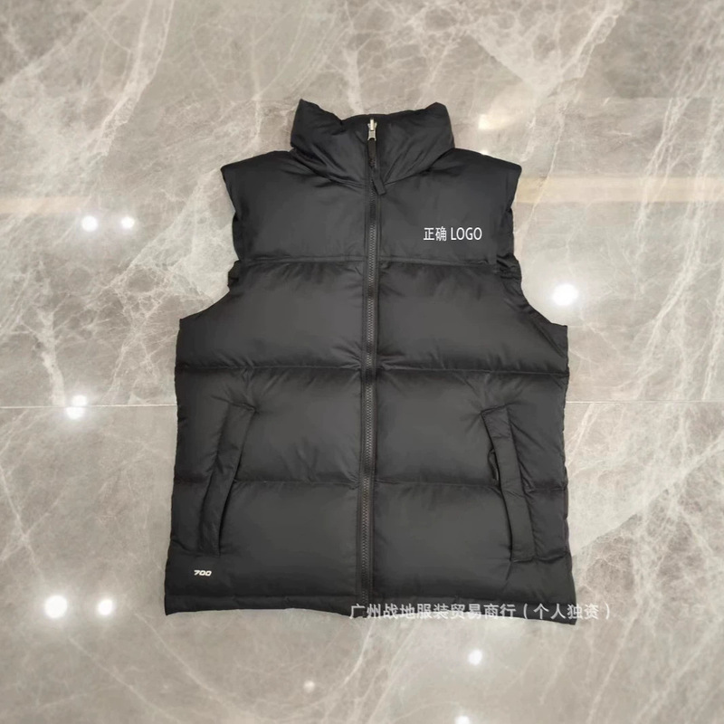 Beijia 1996 down Cotton Vest Unisex American Version Tnf700 Puffy Embroidered Winter Warm Stand Collar Vest