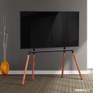 Stand Club Art Exhibition 75-Inch Art Floor-Standing Hotel Wall-Mounted Floor-Standing Solid Wood Tv Rack Display Rack Tv
