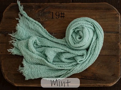 Toalla de gasa recién nacido niños fotografía elástico envoltura de tela bebé fotografía tela plisada seersucker envoltura de tela