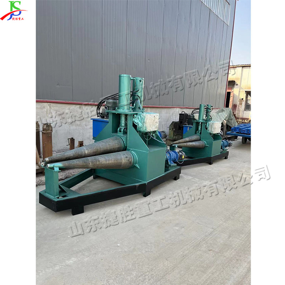 Máquina de bobinado de chapa metálica eléctrica de tres rodillos tipo chapa de hierro cono formando máquina horizontal de bobinado de chapa de acero inoxidable