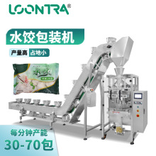 冷冻鸡中翅鸡腿定量分装设备 冷冻食品饺子汤圆链斗式上料包装机