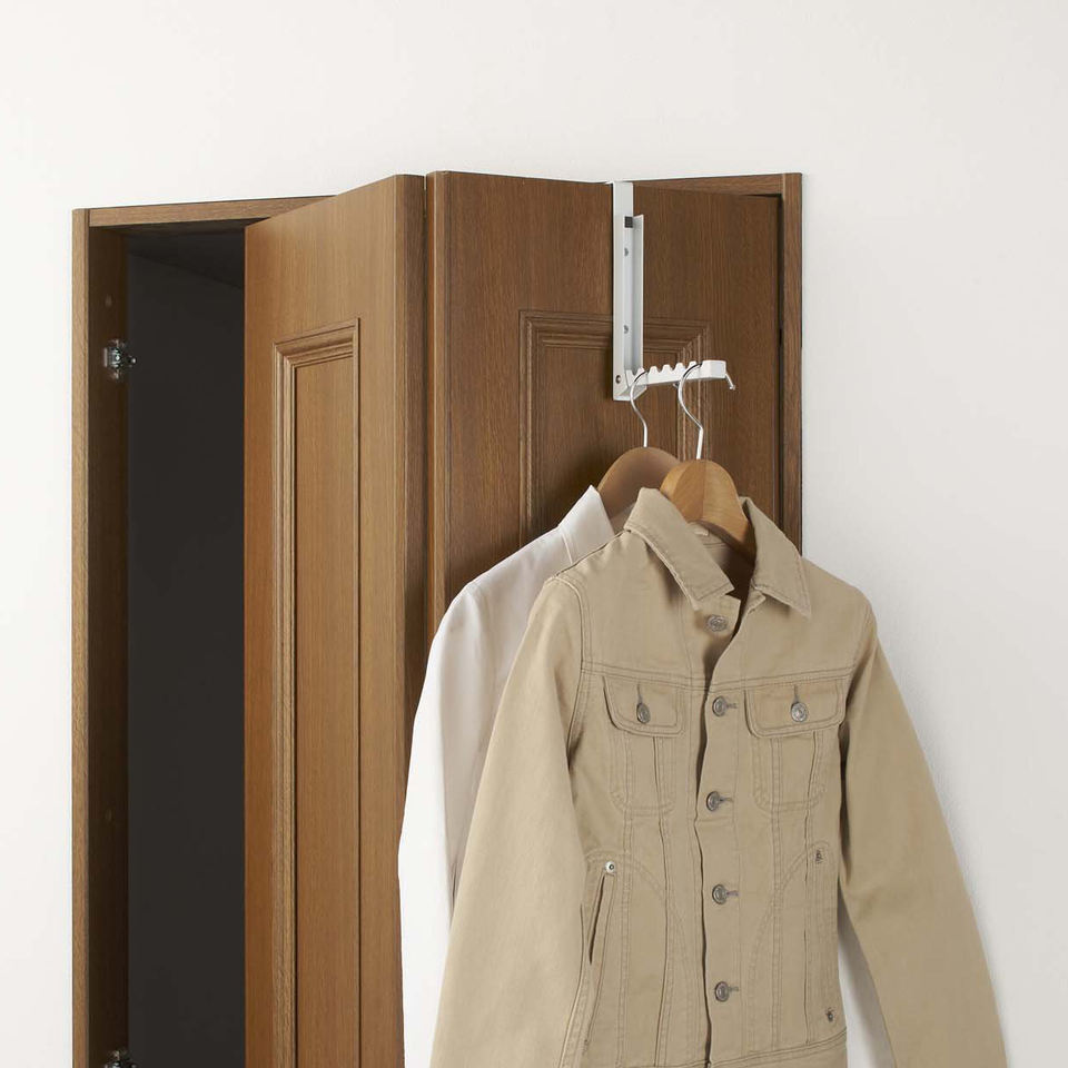 Amazon New Product Creative Japanese Style Bedroom Door Behind Hanging Rack Concealed Door Behind Hooks Foldable Coat Hook Rack