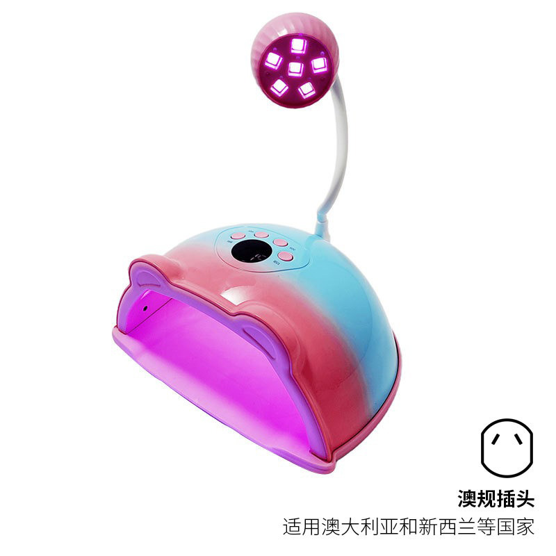 Lámpara de fototerapia de uñas creativa 2 - en - 1 Lámpara de uñas de gel de manil seco rápido Lámpara de uñas doméstica conveniente Lámpara de uñas de horno Amazon