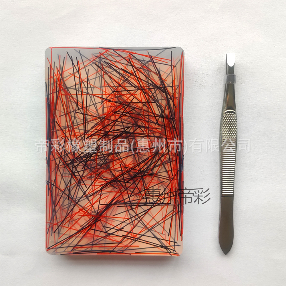 직사각형 [검정/빨강] 실크사 (핀셋 포함)