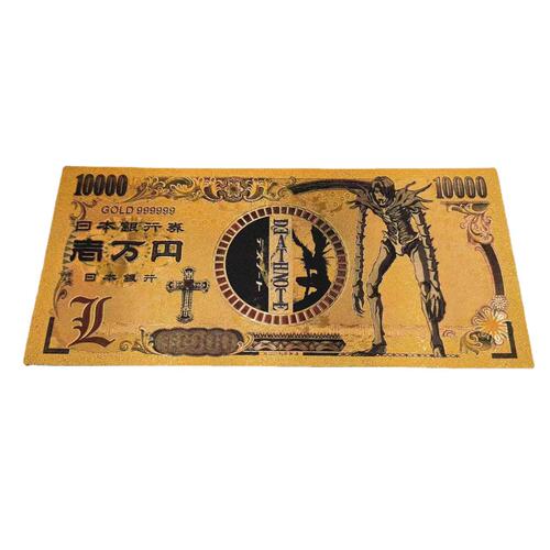 Classic Japanese comics, Death Note commemorative banknotes, gold banknotes, plastic coins, plastic gold foil banknotes, live broadcast gift collection