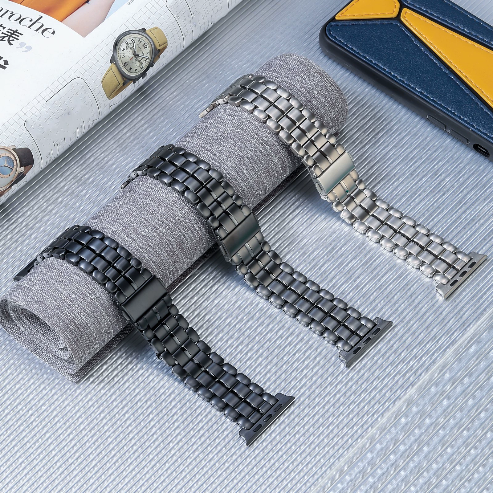 Для Apple Watch Ultra Watch ремешок S8 ремешок iWatch чистый титан ремешок для часов