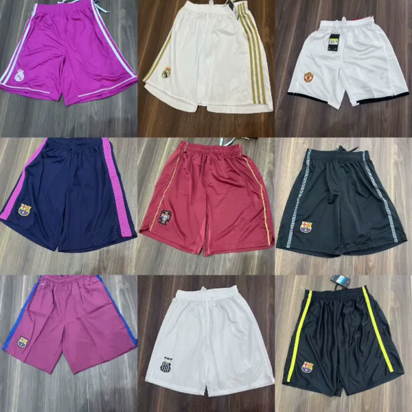 Manufacturer Wholesale Manchester United, Real Madrid, Barcelona Retro Adult Shorts with Drawstring, Loose Fit, Summer Casual Collection Sports Jerseys
