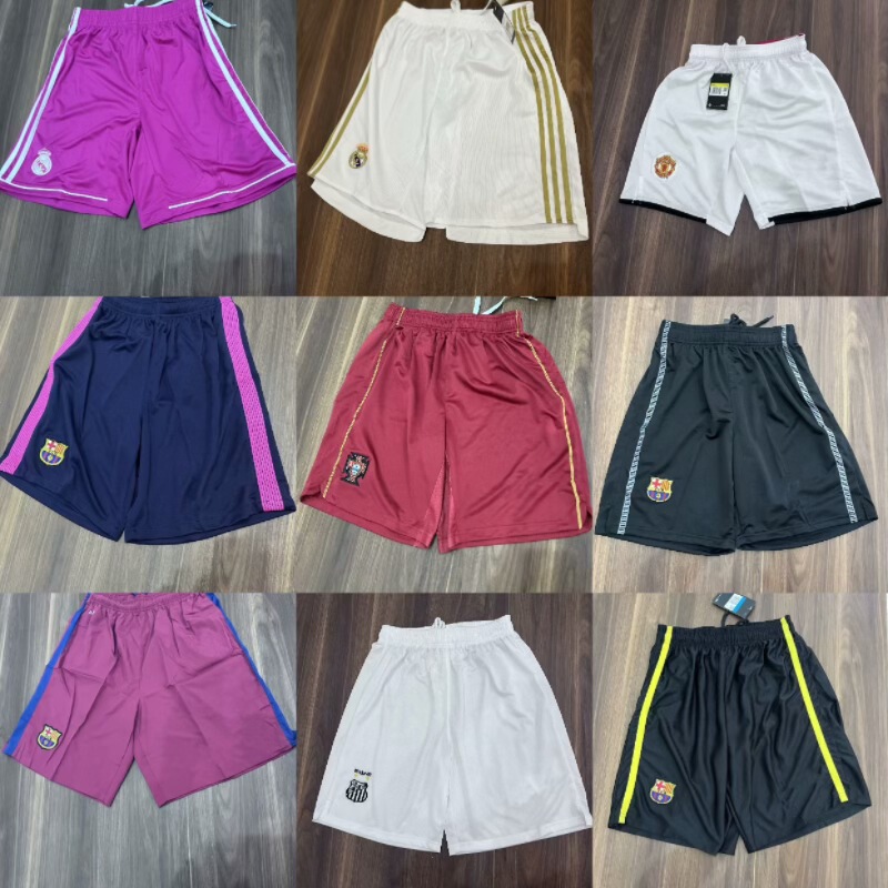 Manchester United Real Madrid Barcelona Retro Adult Shorts Drawstring Loose Summer Casual Collection Sports Jersey