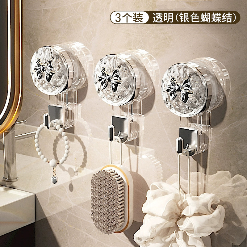 Ventosa fuerte gancho ponche-puerta de baño sin costuras adhesivo Adhesivo de pared vacío Toalla de baño colgando ropa gancho pegajoso