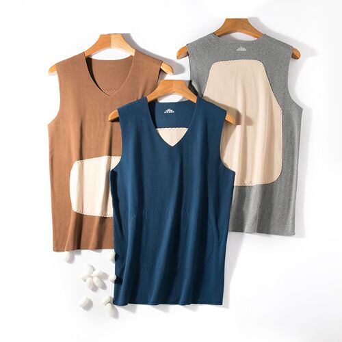 Double-sided imitation German velvet seamless warm vest for women and men plus velvet thickened patch quick-heat underwear base autumn and winter large size