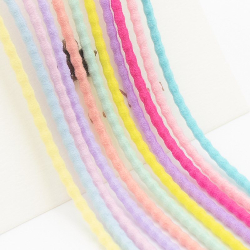 热卖款16色小豆豆尼龙高弹力松紧带2mm新款豆子柔软彩色圆扎头绳
