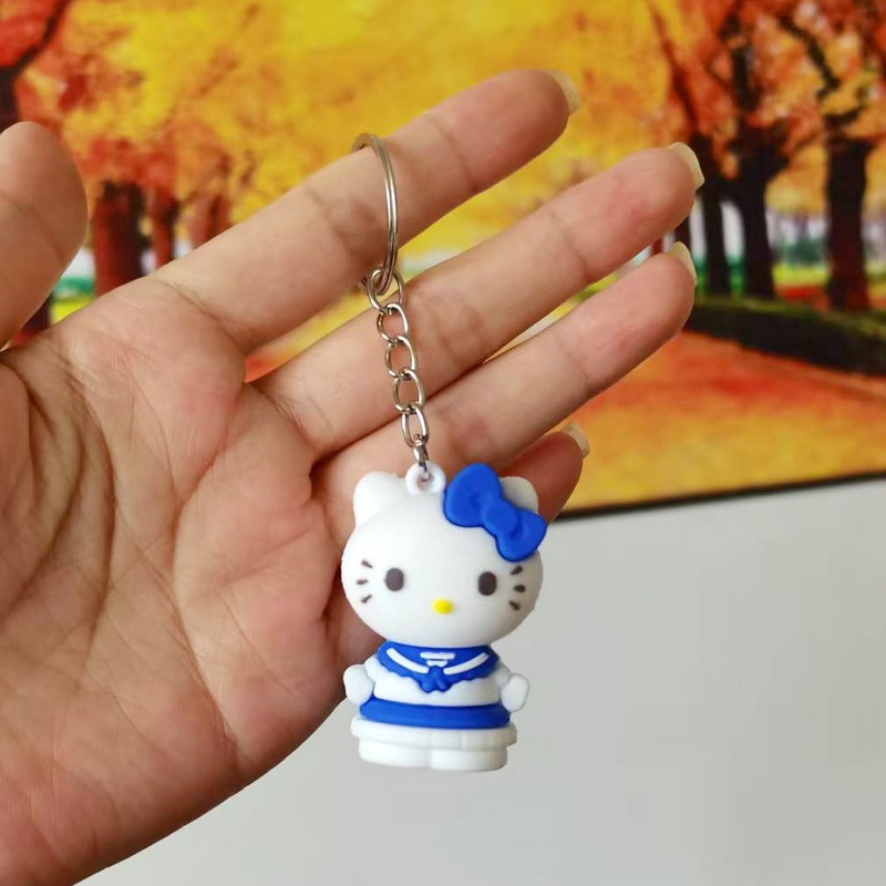 創意的で可愛いです。布の小さいヒツジの柔らかいゴムの公仔の漫画のキーホルダーの自動車のキーホルダーのカップルのカバンは飾ります。|undefined