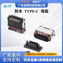 TYPE-C 6P ֱ��ʽ�����ˮĸ�� H=6.8  ���N ��ʽ�N�� ȫ��ĸ��