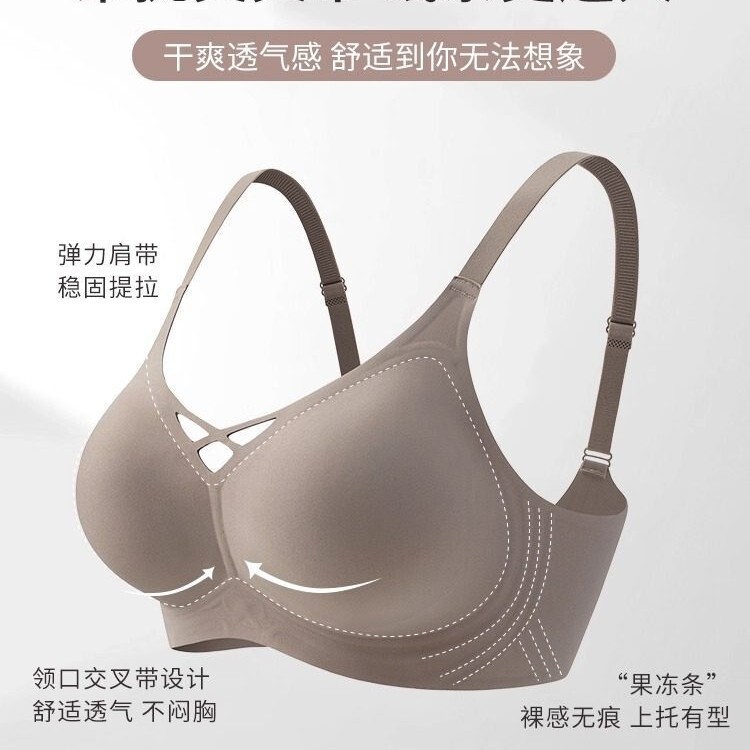Seamless Cloud Bra for Women with Small Busts, Comfortable Thin Style, Non-Gaping Cups, Soft Support, Side Breast Collection, Anti-Sagging Bra Seamless Cloud Bra for Women with Small Busts, Comfortable Thin Style, Non-Gaping Cups, Soft Support, Side Breast Collection, Anti-Sagging Bra