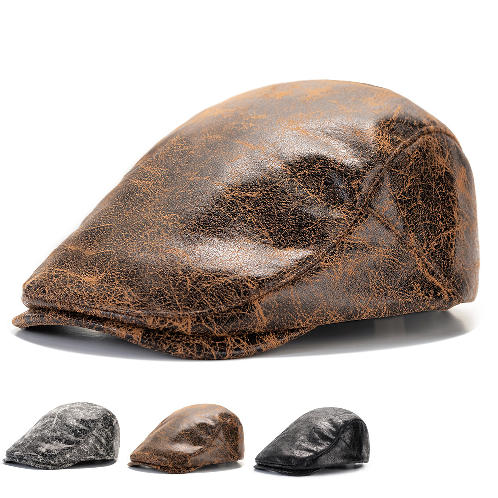 2025新款春秋冬男女士鸭舌帽简约百搭复古英伦贝雷帽可调节前进帽