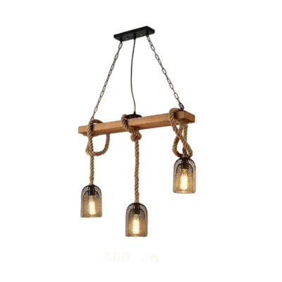 Estilo industrial retro americano, restaurante, cibercafé, araña, barra de bar personalizada, escaparate, candelabro largo de cuerda creativa